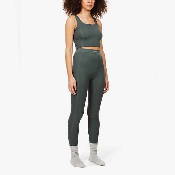 Skims Deep Sea Cotton Rib Set -Legging / Tank - Picture 2 of 12